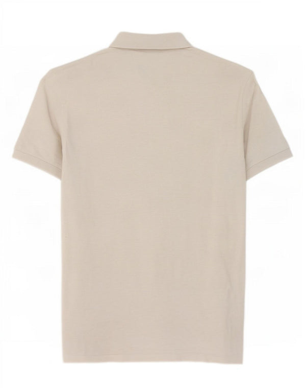Polo Ralph Lauren Mens Polo Shirt Large Beige Flecked Cotton