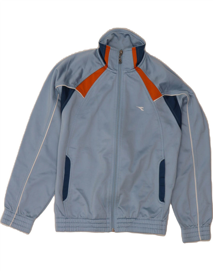 DIADORA Womens Tracksuit Top Jacket IT 38 XS Blue Colourblock Polyester Vintage Diadora and Second-Hand Diadora from Messina Hembry 