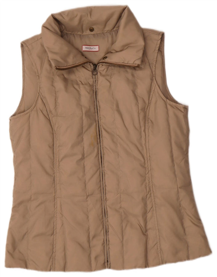 MAX & CO. Polstret jakkesæt til kvinder UK 10 Lille beige nylon