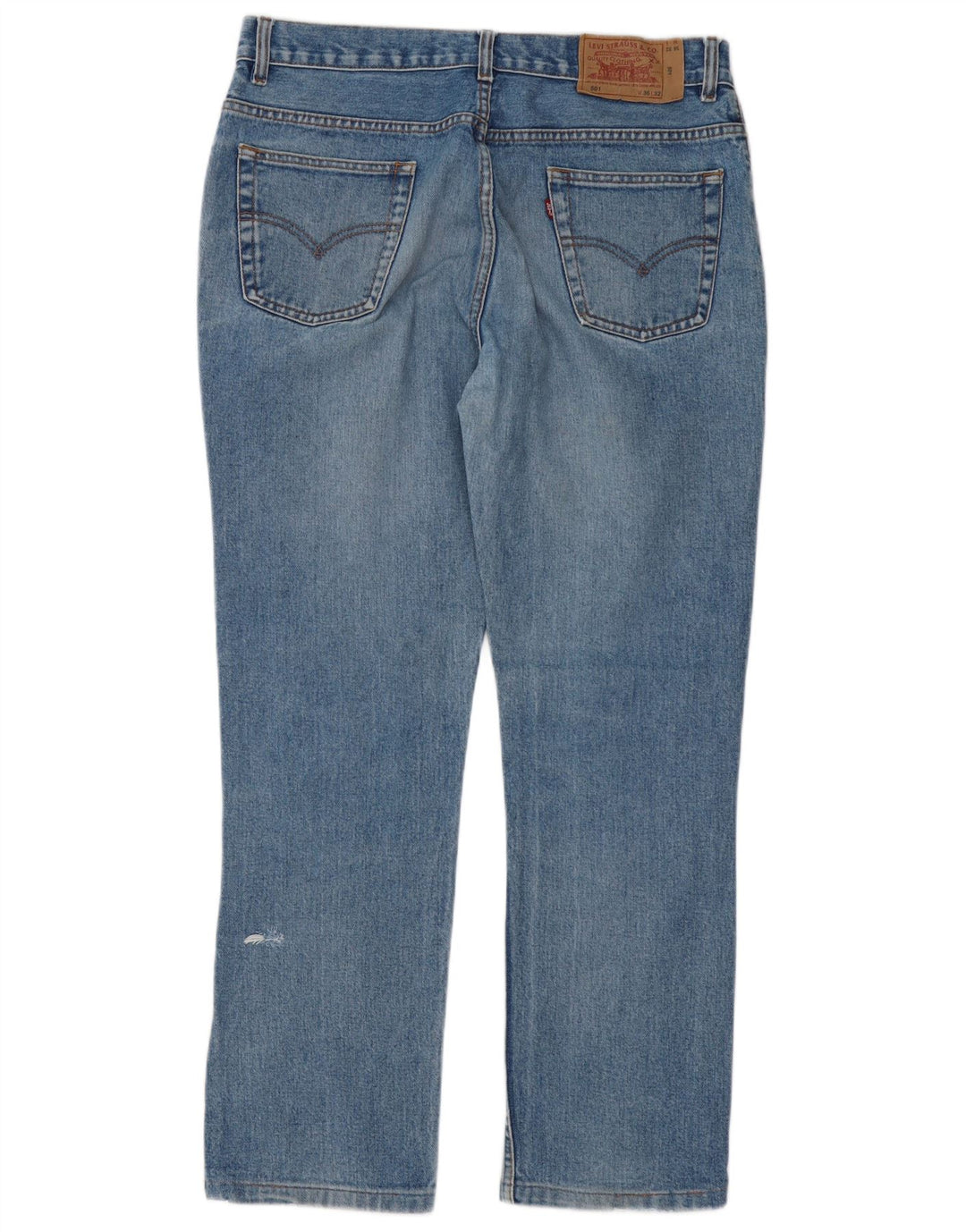 Levi's Mens 501 Straight Jeans W36 L32 Blue Cotton