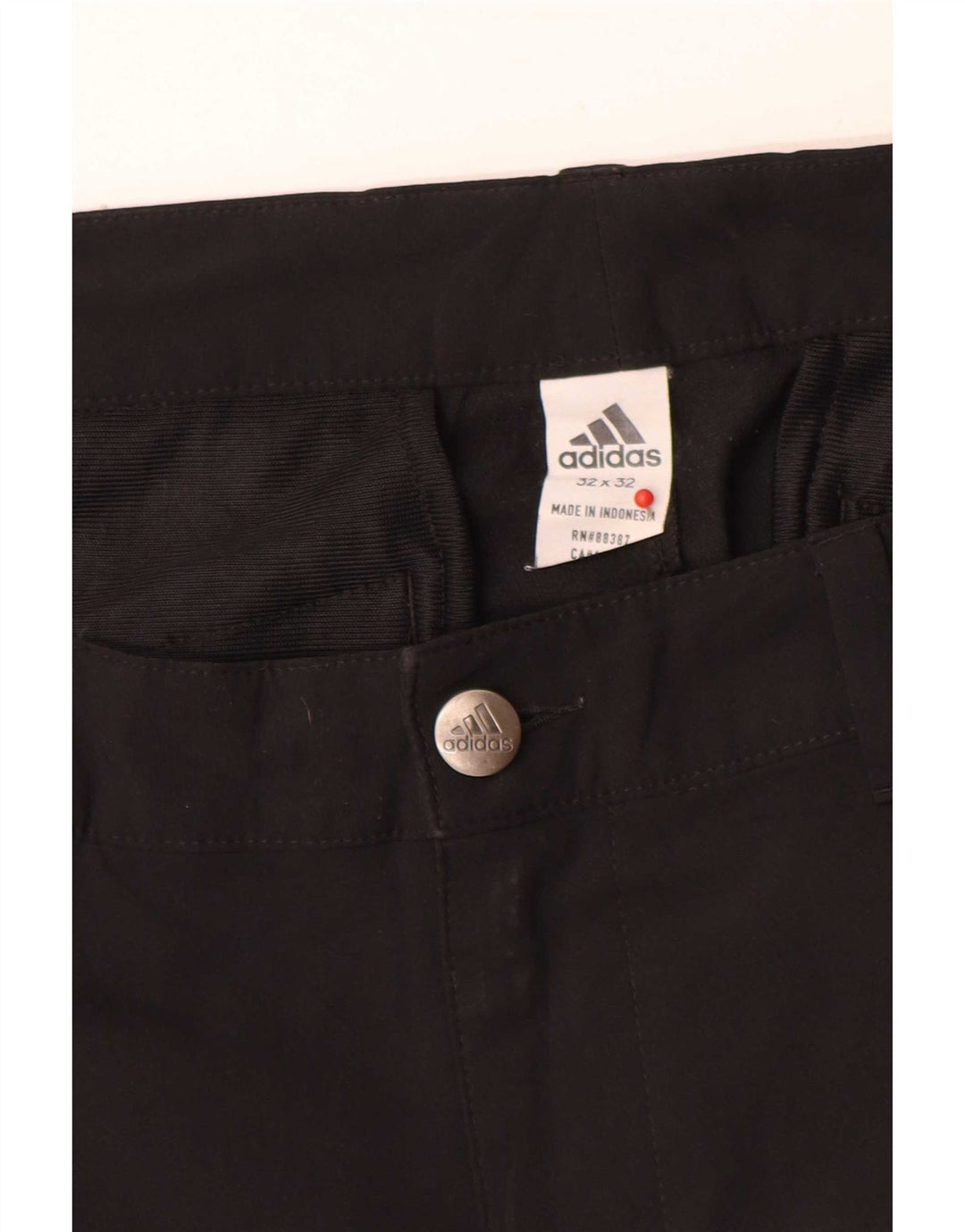 Adidas Womens Slim Chino Trousers W32 L32 Black Polyester