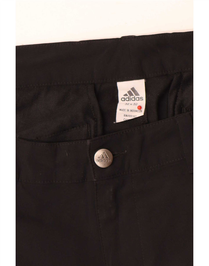 Adidas Womens Slim Chino Trousers W32 L32 Black Polyester