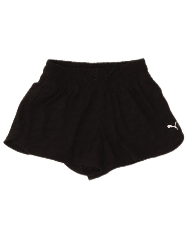 Puma Womens Sport Shorts UK 10 Small Black Polyester