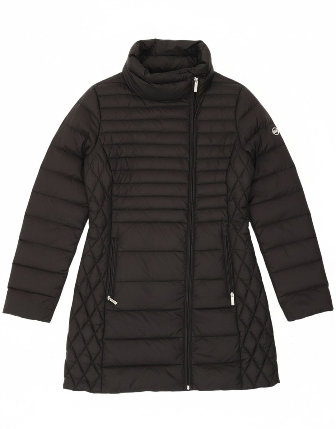 MICHAEL KORS Womens Padded Coat UK 14 Medium Black Nylon