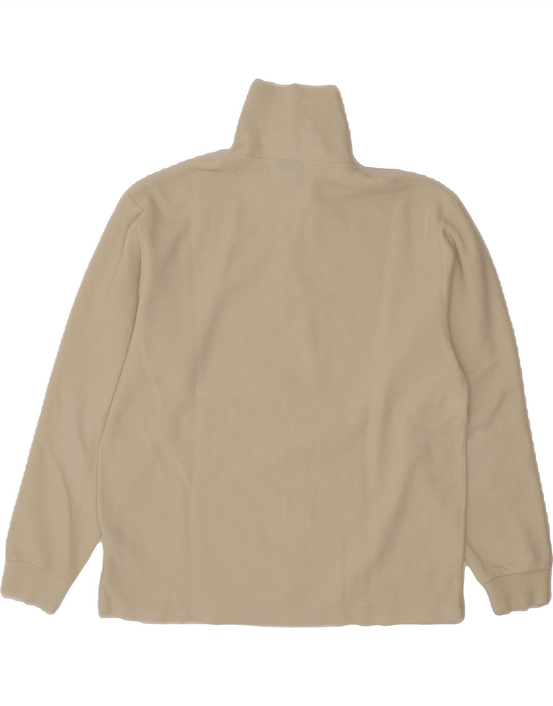 INVICTA Womens Zip Neck Fleece Jumper UK 16 Large Beige Polyester Vintage Invicta and Second-Hand Invicta from Messina Hembry 