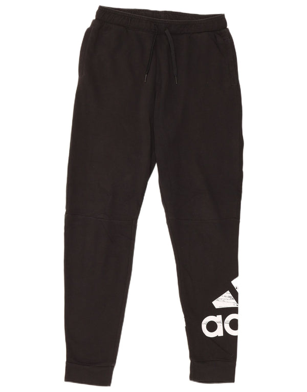 Pantaloni da tuta con grafica Adidas da ragazzo, pantaloni da jogging, 13-14 anni, cotone nero