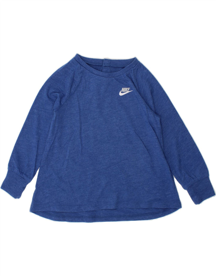 NIKE Baby Girls Top Long Sleeve 18-24 Months Blue Cotton Vintage Nike and Second-Hand Nike from Messina Hembry 