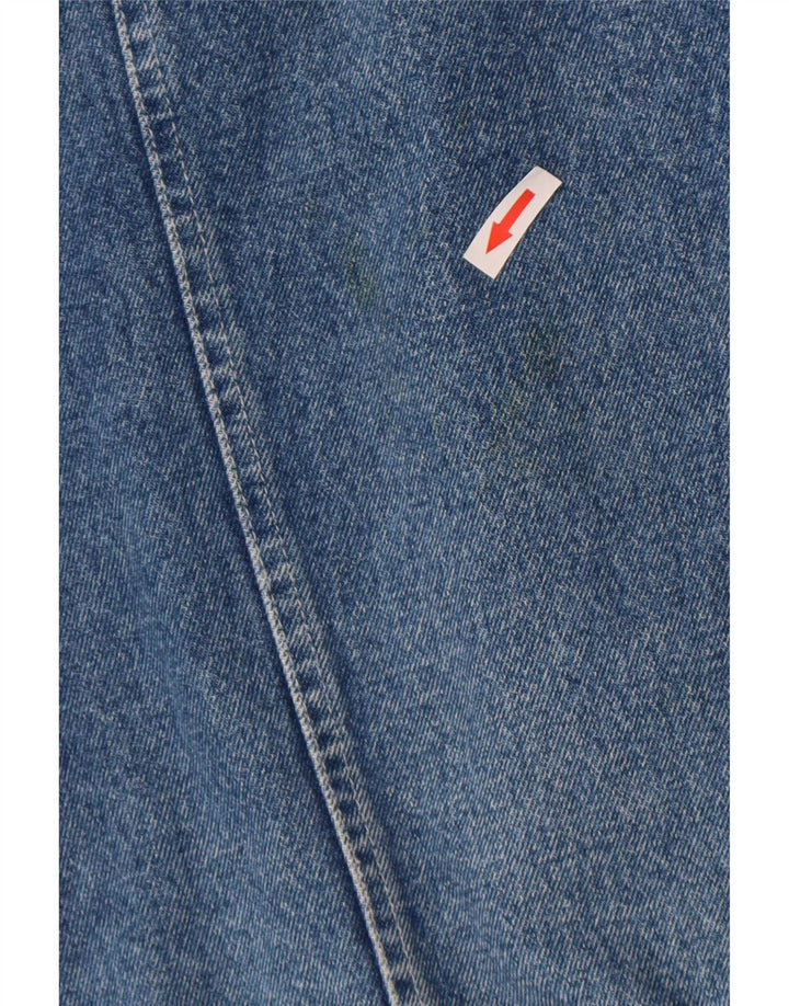 CLARK Mens Denim Jacket UK 40 Large Blue Patchwork
