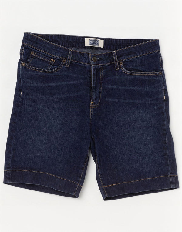 Levi's Womens Signature Denim Shorts US 12 Large W34 Navy Blue Cotton