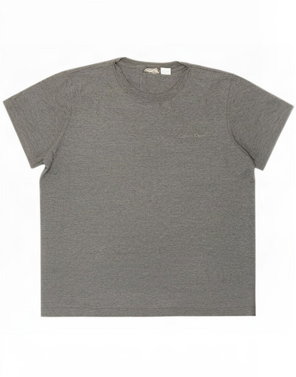 T-shirt da uomo Calvin Klein Top Small in cotone chiazzato grigio