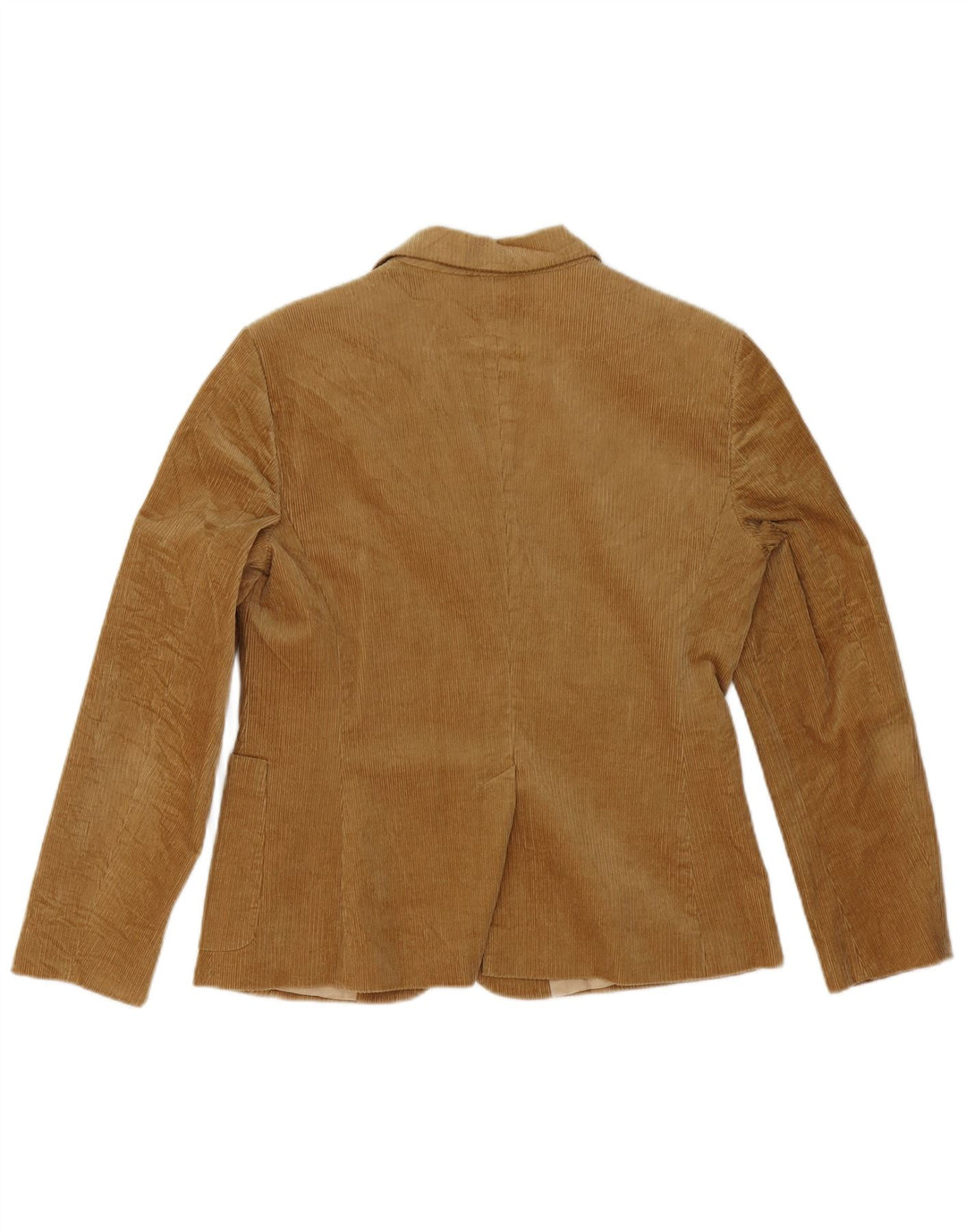 Benetton Dame 3-knaps Corduroy Blazer Jacket IT 46 Stor brun bomuld