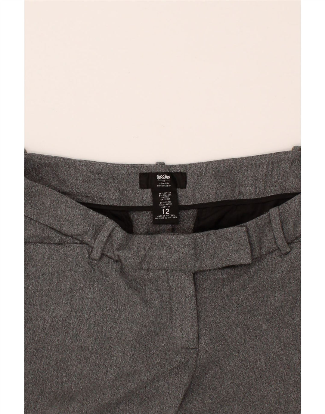 MOSSIMO Womens Slim Suit Trousers US 12 Large W36 L24  Grey Cotton Vintage Mossimo and Second-Hand Mossimo from Messina Hembry 