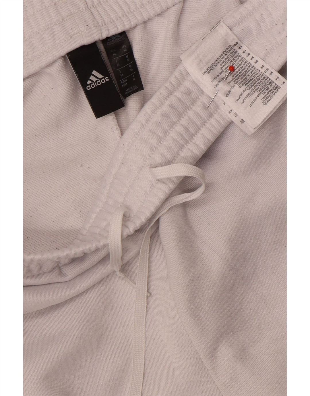Pantaloni da tuta Adidas Aeroready da uomo in poliestere bianco medio