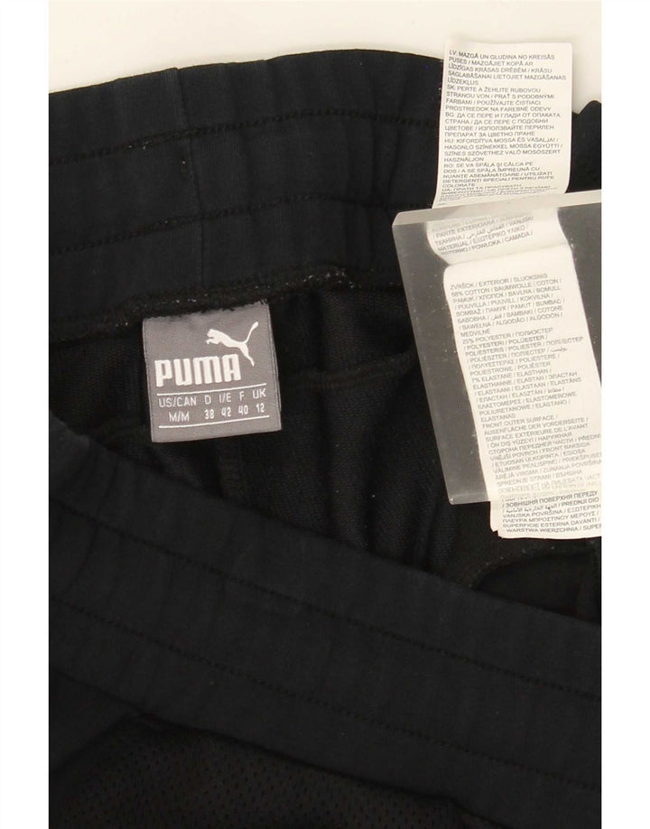 Puma Womens Crop Graphic Leggings UK 12 Medium Black Cotton