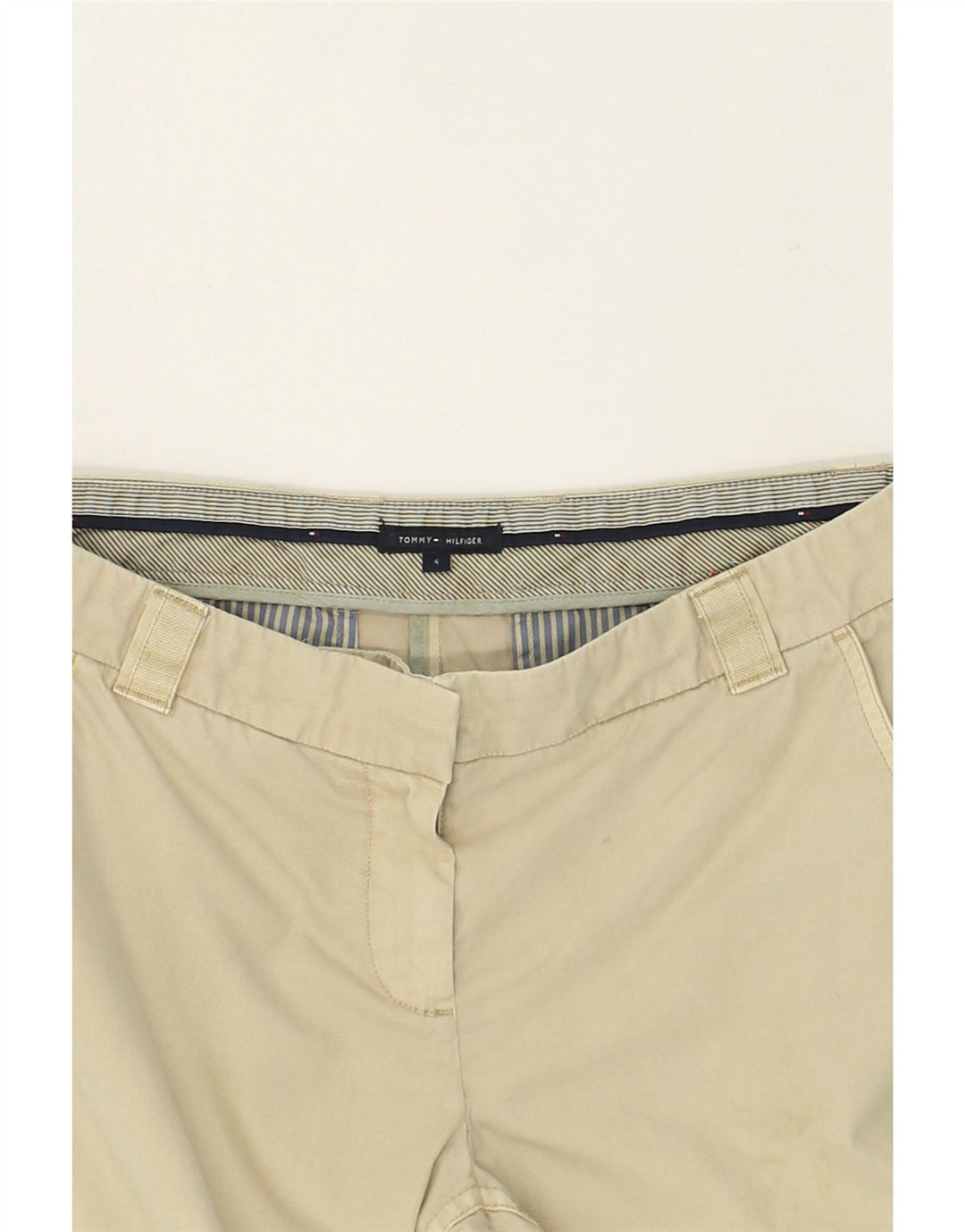 TOMMY HILFIGER Womens Straight Chino Trousers US 4 Small  W28 L30  Grey | Vintage Tommy Hilfiger | Thrift | Second-Hand Tommy Hilfiger | Used Clothing | Messina Hembry 