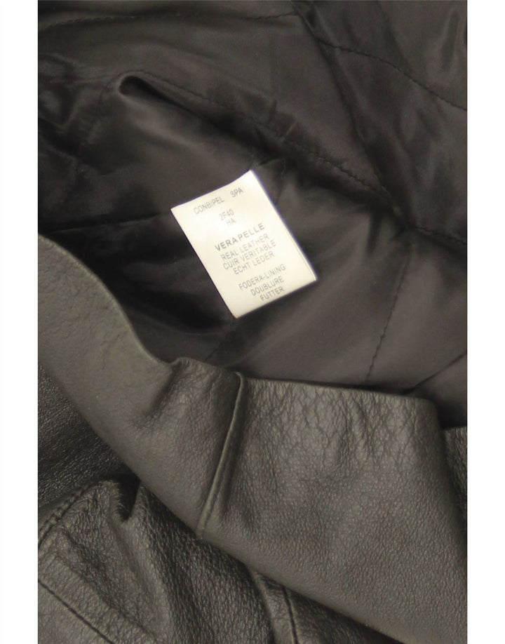 Conbipel Veste Blazer En Cuir À 3 Boutons Femme IT 48 XL Noir