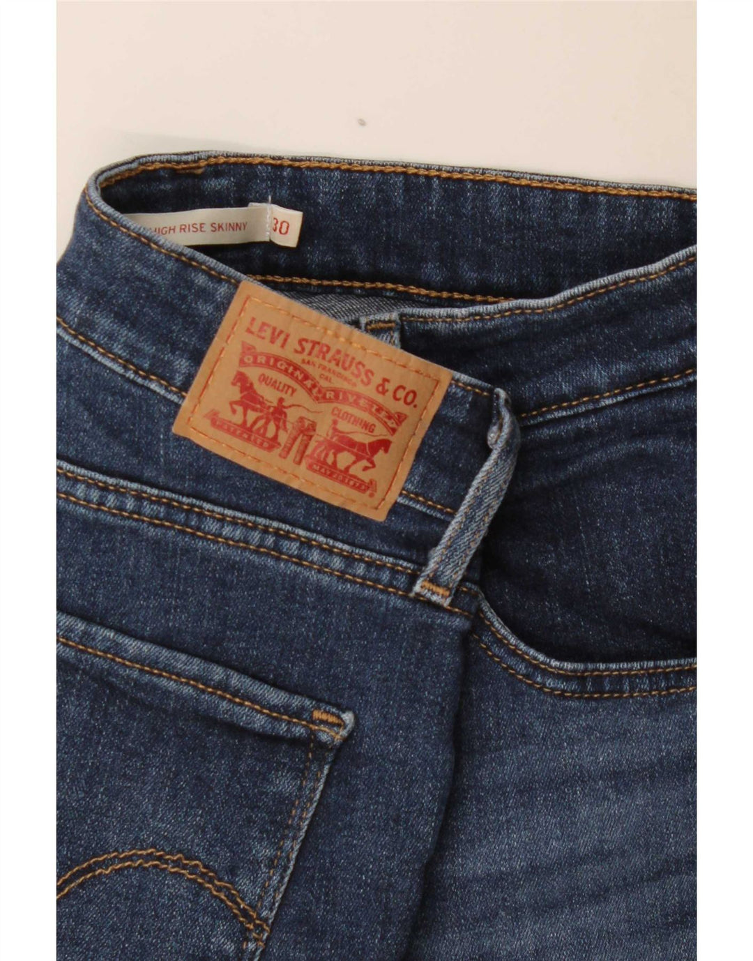 Levi's Womens Skinny Jeans W30 L32 Blue Cotton