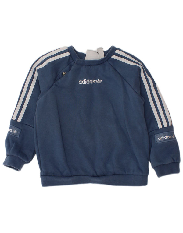 Tuta intera Adidas da bambino con grafica 12-18 mesi in cotone blu