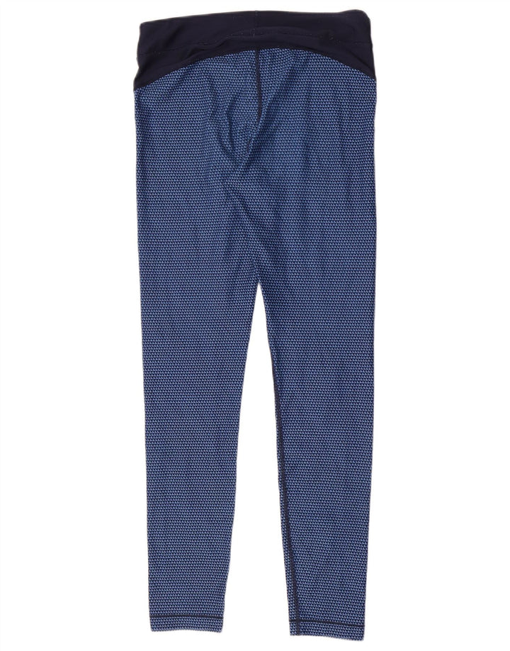 Under Armour Womens Leggings Medium  Blue Geometric Polyester