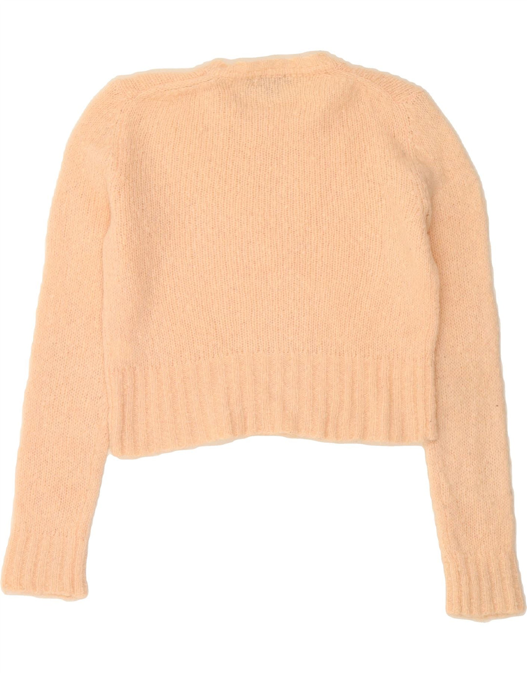 J. CREW Womens Crop Crew Neck Jumper Sweater UK 14 Medium Pink Wool Vintage J. Crew and Second-Hand J. Crew from Messina Hembry 