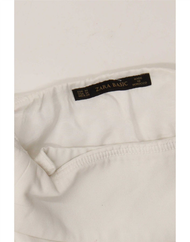 Zara Womens Mini Wrap Skirt Medium W28 White
