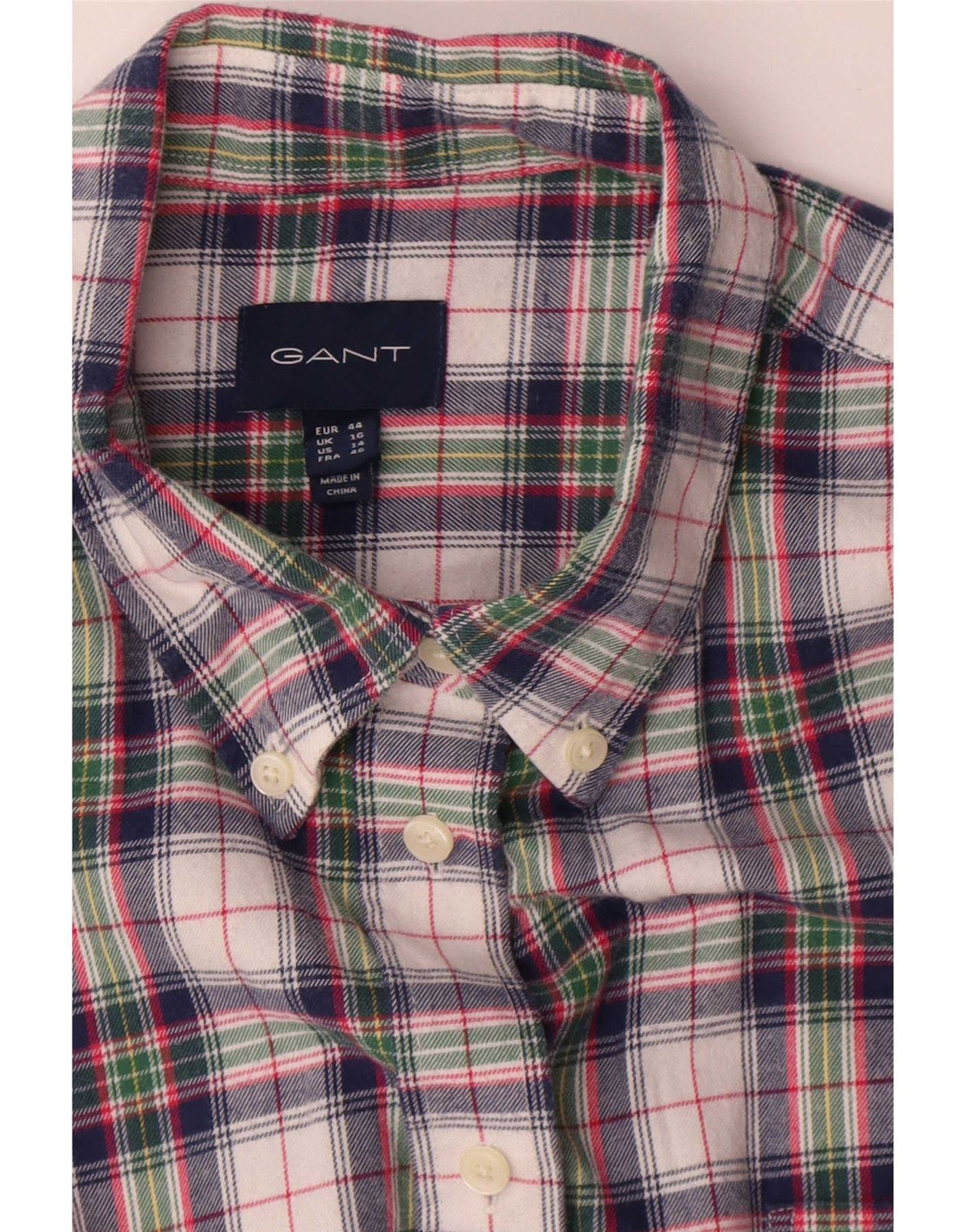 Gant Womens Oversized Flannel Shirt UK 16 Large Multicoloured Check Cotton