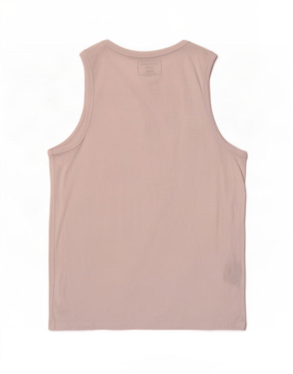 Jack & Jones Mens Slim Fit Graphic Vest Top Small White Cotton