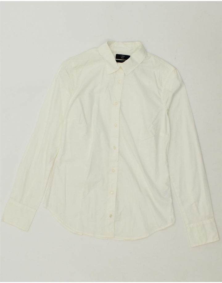 J. CREW Womens 365 Slim Shirt US 4 Small White Cotton Vintage J. Crew and Second-Hand J. Crew from Messina Hembry 