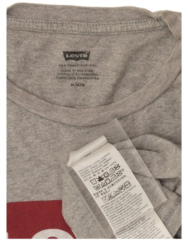 Levi's Herren-T-Shirt mit Grafik, mittelgrau gesprenkelte Baumwolle