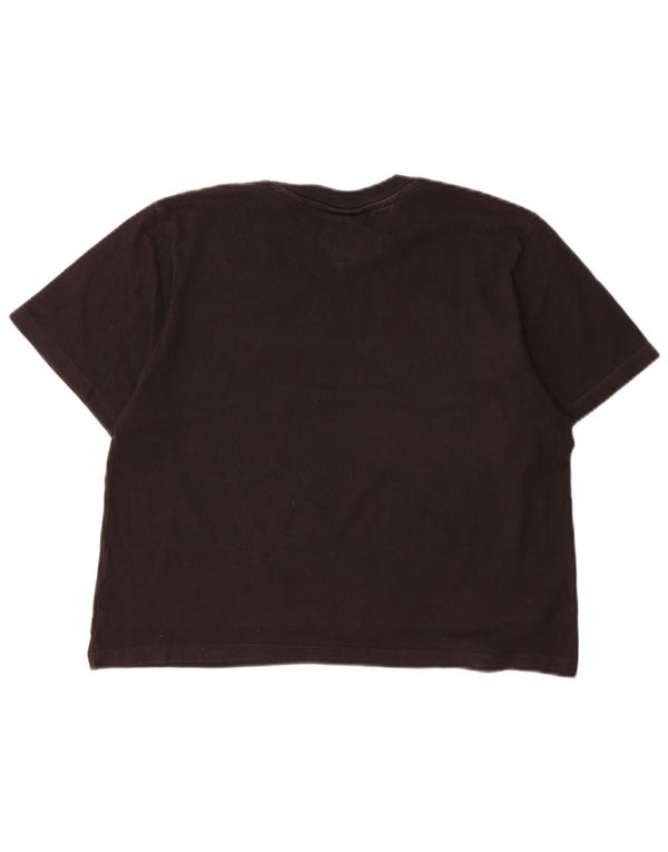 Tommy Hilfiger Damen Grafik-T-Shirt-Oberteil UK 10 Small Schwarz