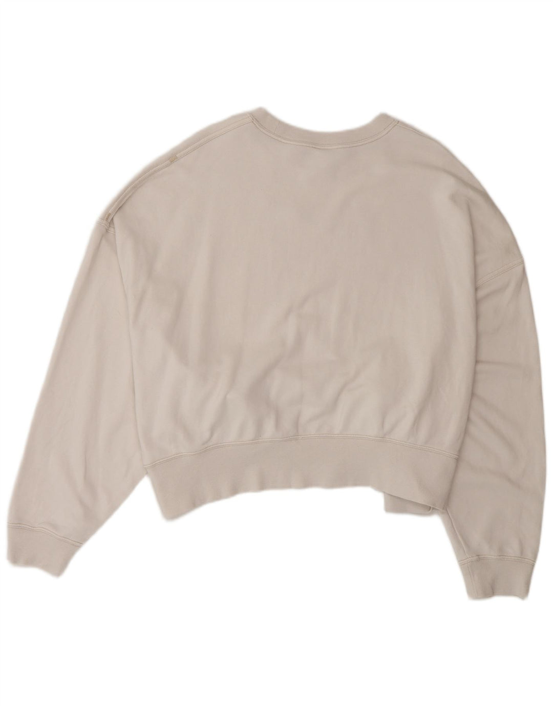 NIKE Womens Oversized Crop Graphic Sweatshirt Jumper UK 16 Large White