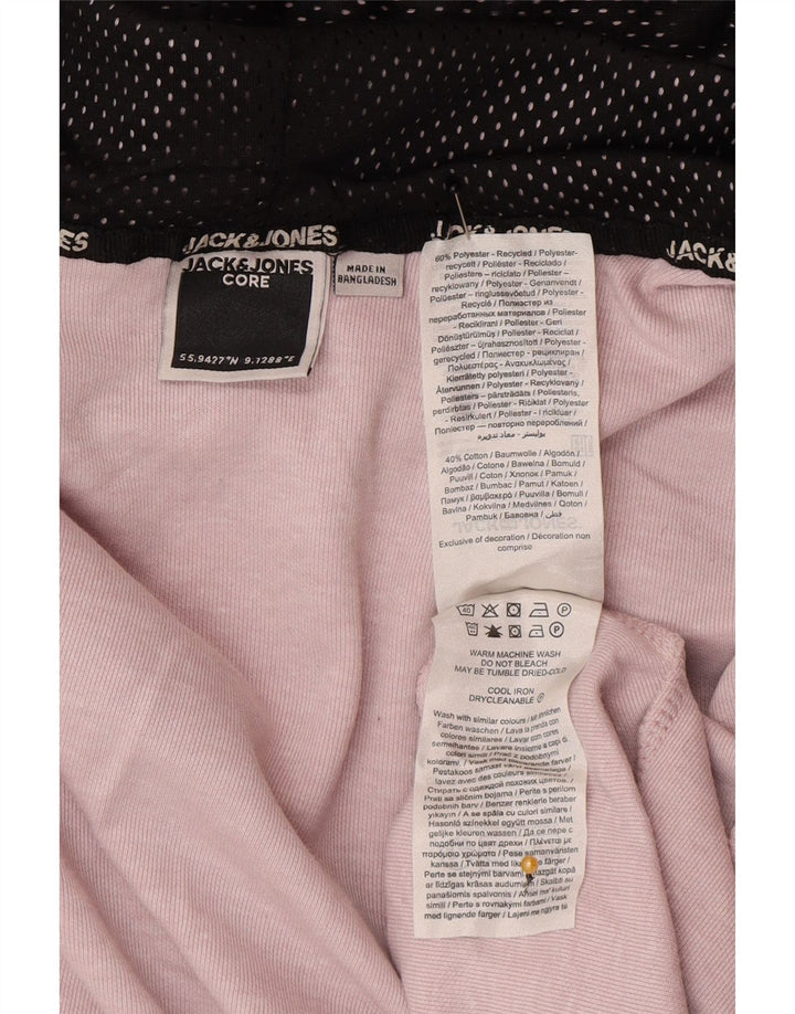 Jack & Jones Mens Zip Hoodie Sweater Large Pink Polyester