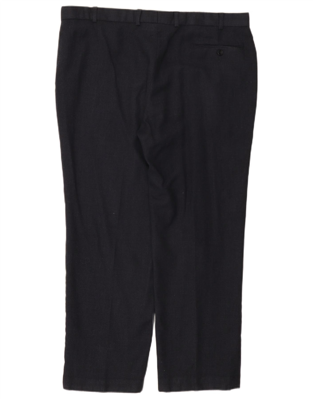 Pantaloni da abito dritti da uomo Marks & Spencer W40 L29 lana blu navy