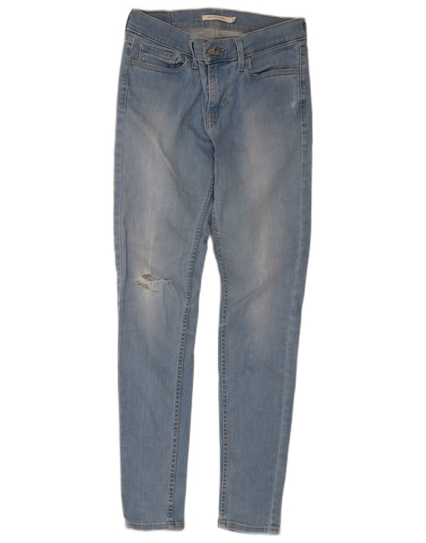 Jeans Levi's da donna 710 super skinny effetto consumato W28 L30 cotone blu