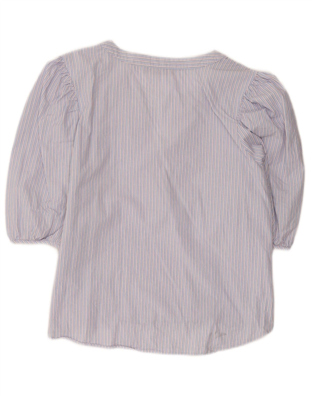 Marks & Spencer Womens Petite Pullover Shirt UK 14 Medium Blue Striped