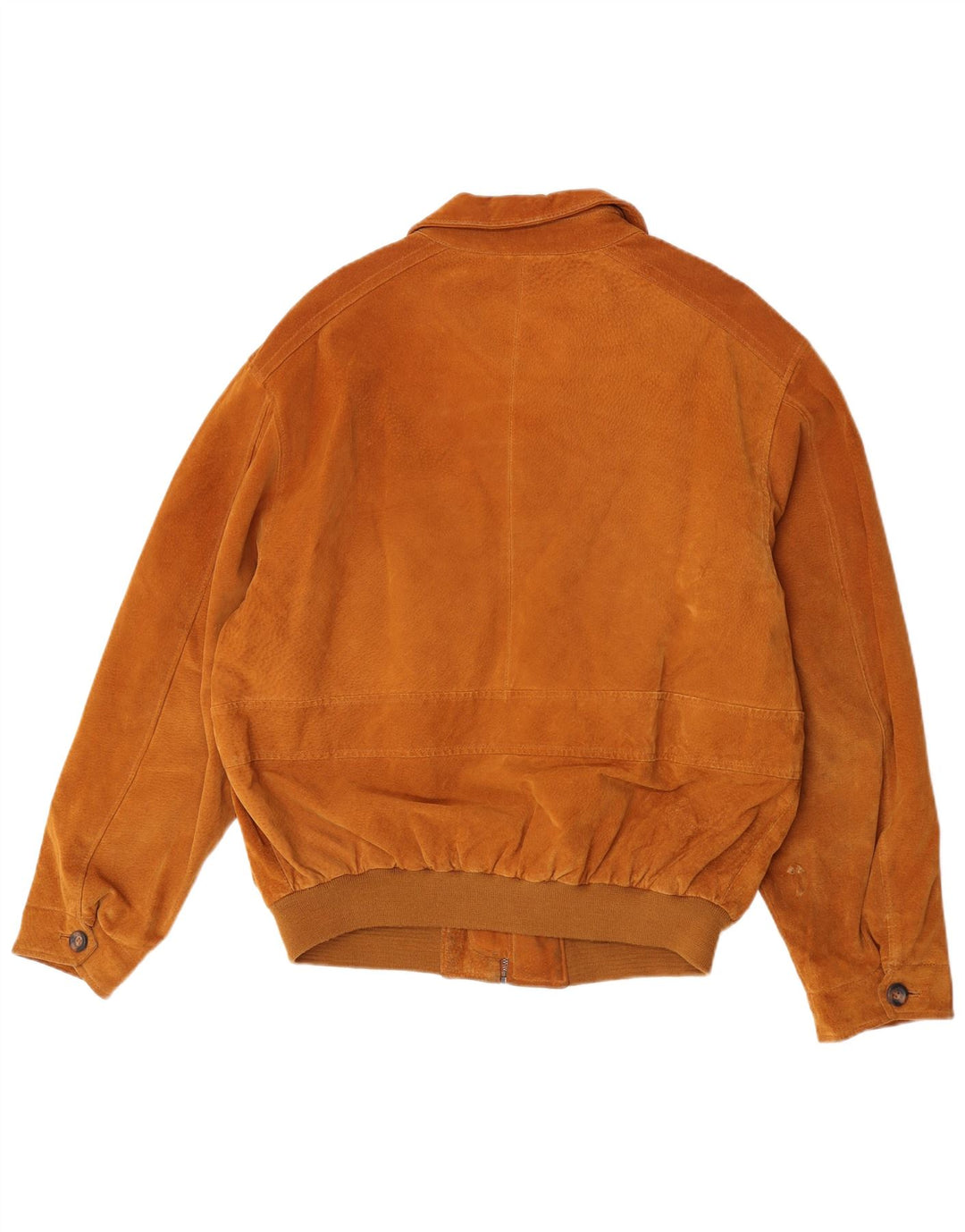 James Dillon Veste bomber en daim pour homme UK 40 Grand cuir beige