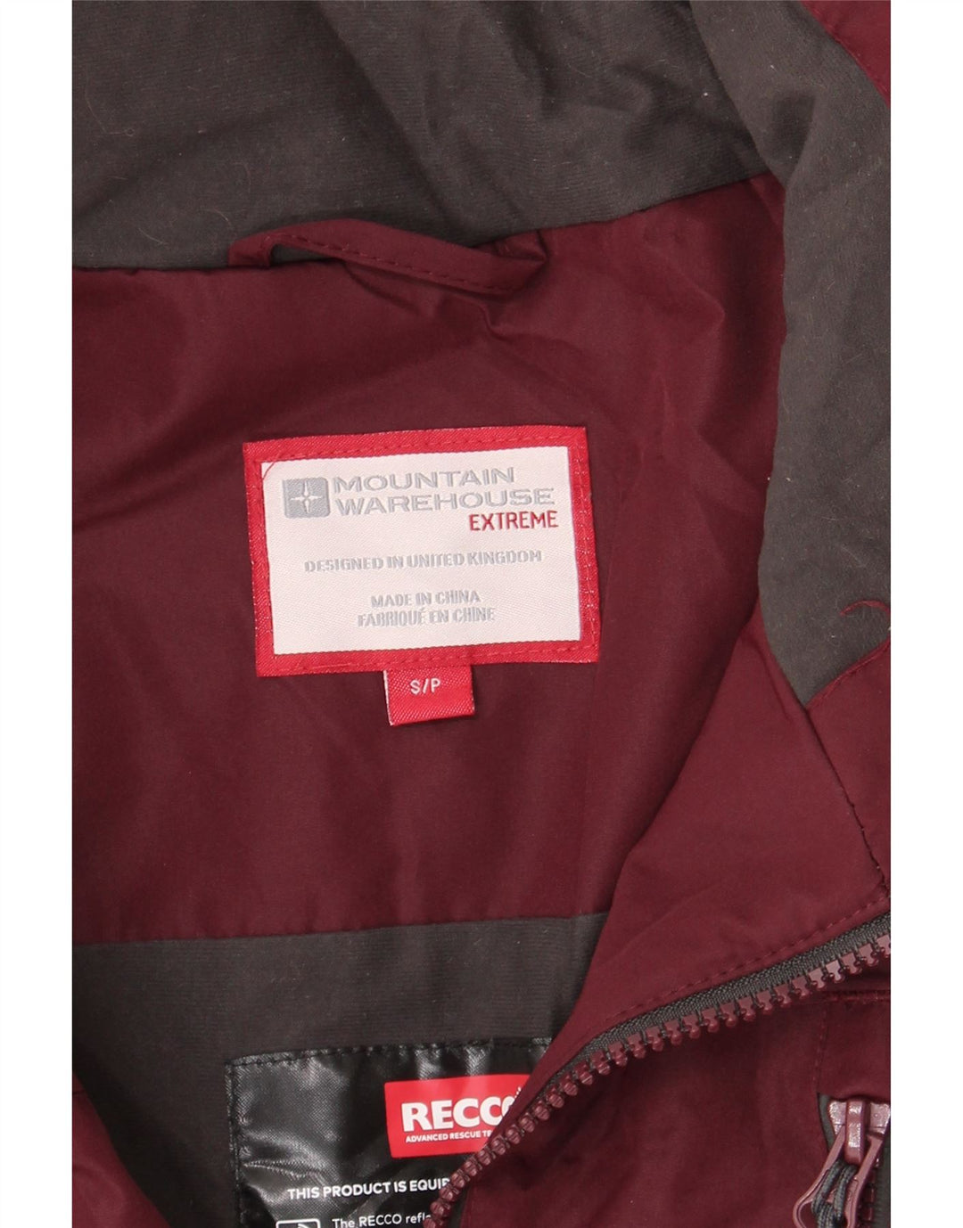 MOUNTAIN WAREHOUSE Mens Extreme Windbreaker Jacket UK 36 Small Burgundy Vintage Mountain Warehouse and Second-Hand Mountain Warehouse from Messina Hembry 