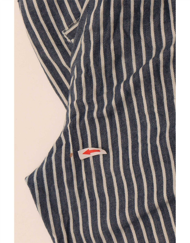 Zara Mens Sport Shorts Medium Navy Blue Striped