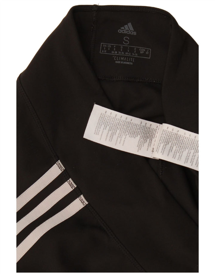 Damskie legginsy Adidas Climalite UK 8/10, małe, czarne, poliestrowe