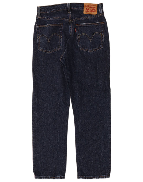 Levi's Womens 501 High Waist Distressed Straight Jeans W26 L26 Navy Blue