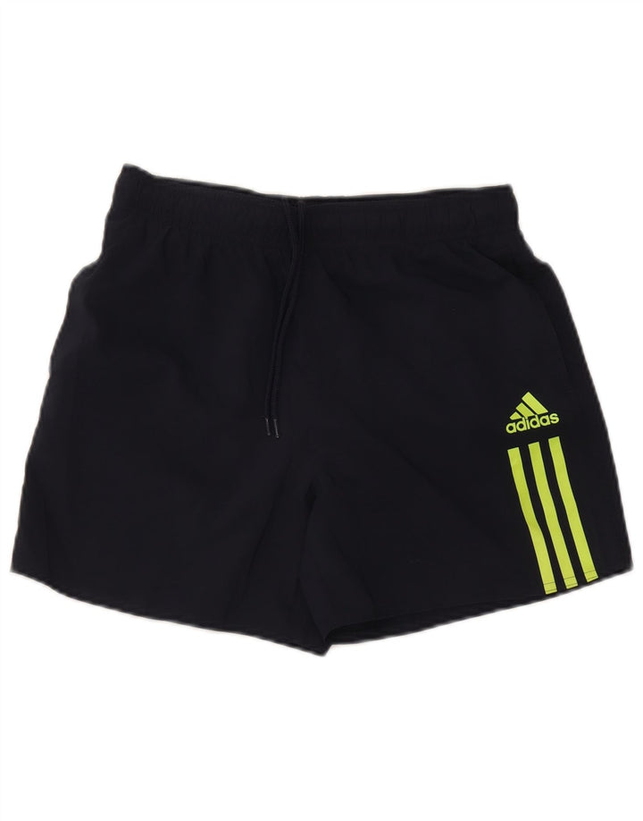 Pantaloncini sportivi da uomo Adidas piccoli in poliestere blu navy