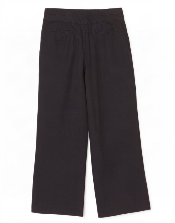 Reiss Pantalones de traje de pierna ancha para mujer UK 10 Small W30 L29 Azul marino Rayas diplomáticas