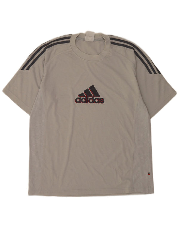 Мужская футболка с рисунком Adidas Top UK 42/44, большой серый хлопок