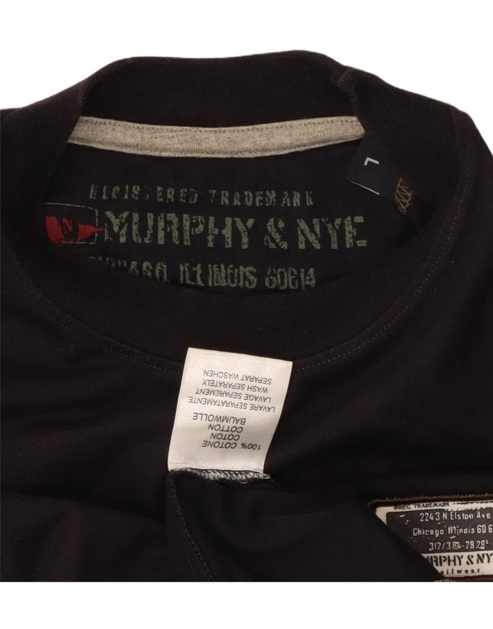 MURPHY & NYE pentru bărbați Sailmakers Top cu mânecă lungă mare din bumbac bleumarin