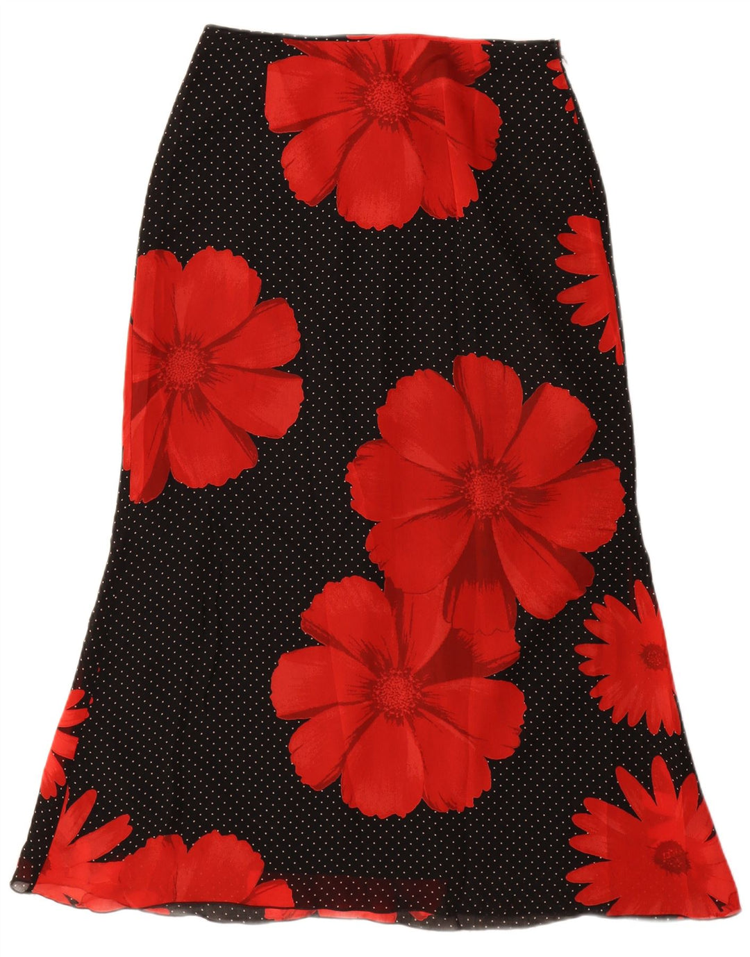 S.Oliver Womens Maxi Skirt EU 38 Medium W30 Black Floral Viscose