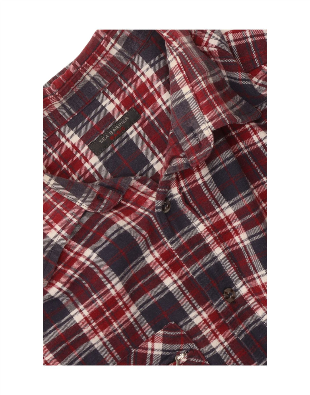 Sea Barrier Mens Flannel Shirt Medium Red Check
