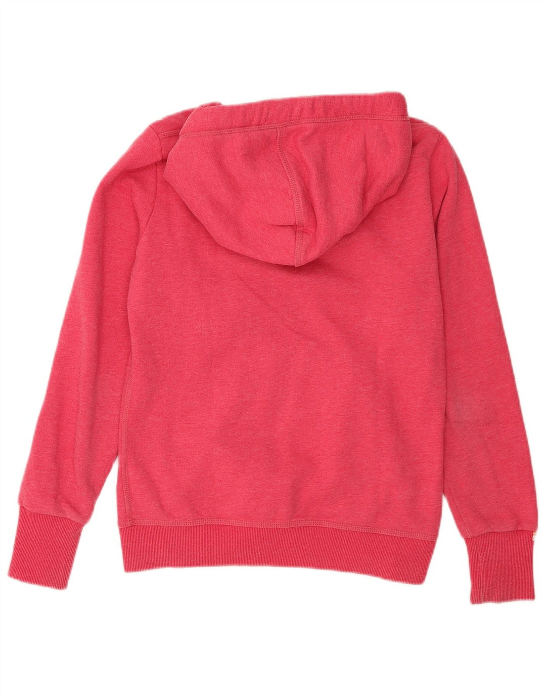 Superdry ženski pulover s kapuljačom na patentni zatvarač UK 14 srednje ružičasti poliester