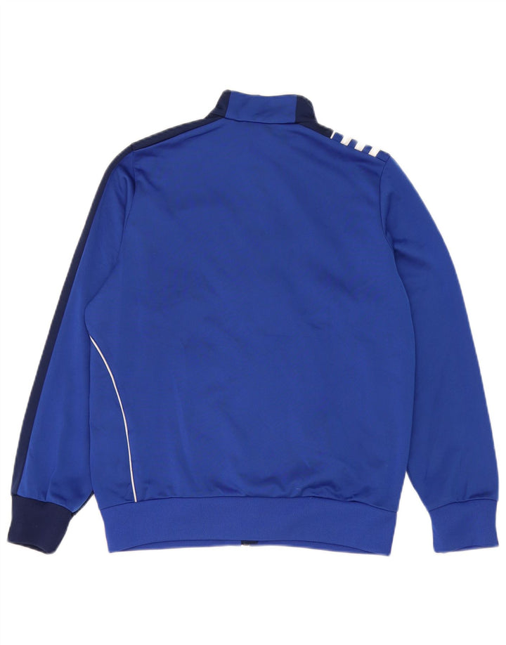 Adidas Jungen-Trainingsanzug-Top-Jacke, 11–12 Jahre, blaues Colourblock-Polyester