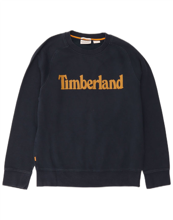 Ανδρικό γραφικό φούτερ Timberland κανονική εφαρμογή Jumper Medium Navy Blue