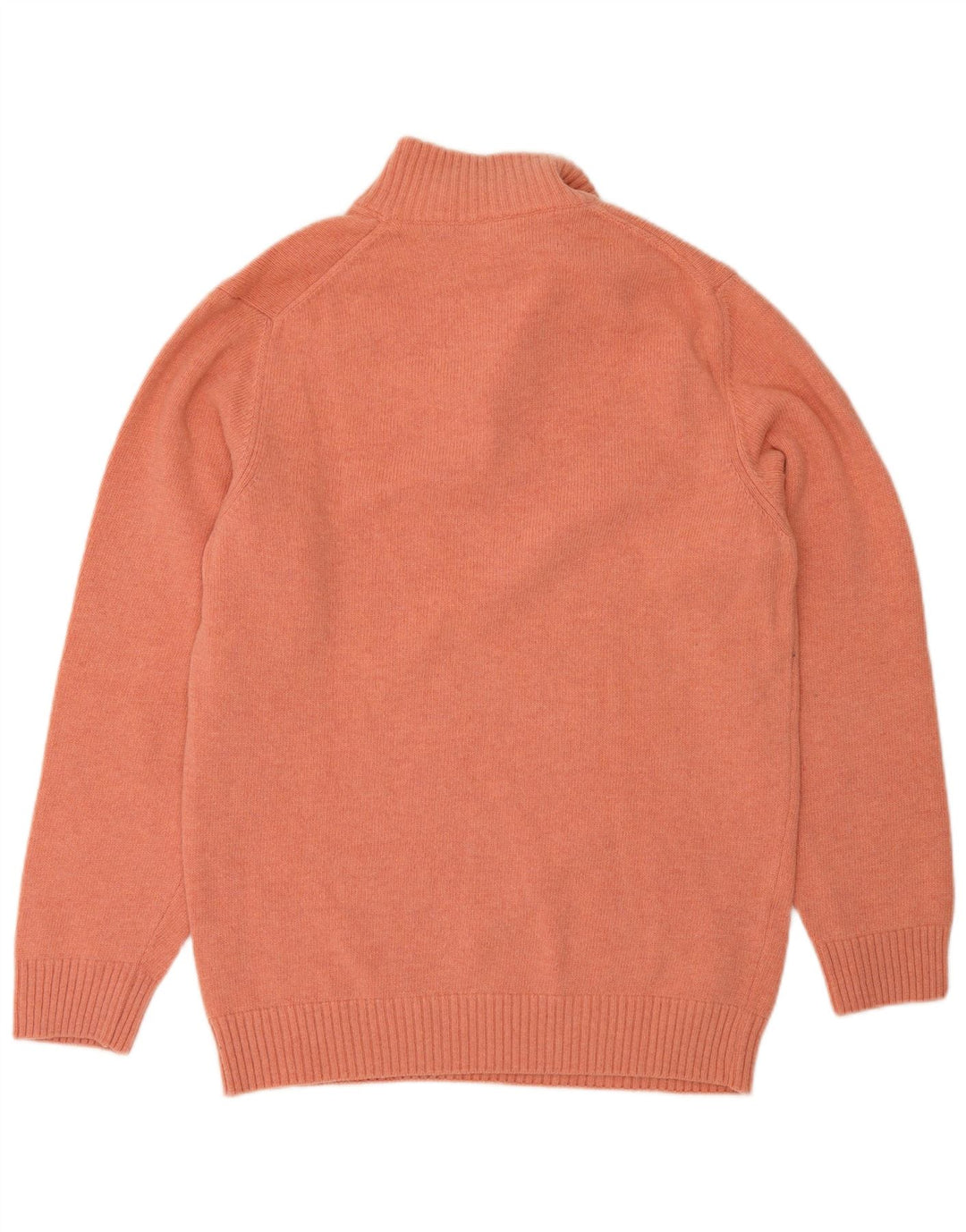 Sergio Tacchini Mens Zip Neck Jumper Sweater Medium Orange Wool